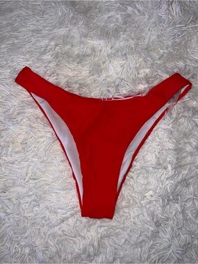 Red High-Cut Bikini Bottom